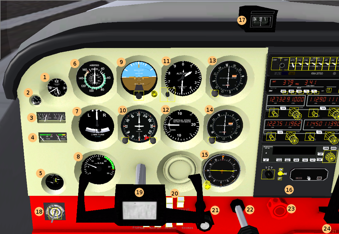 Instrument Panel of a C172